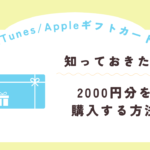 iTunes/Appleギフトカード2000円分を購入する方法をご紹介